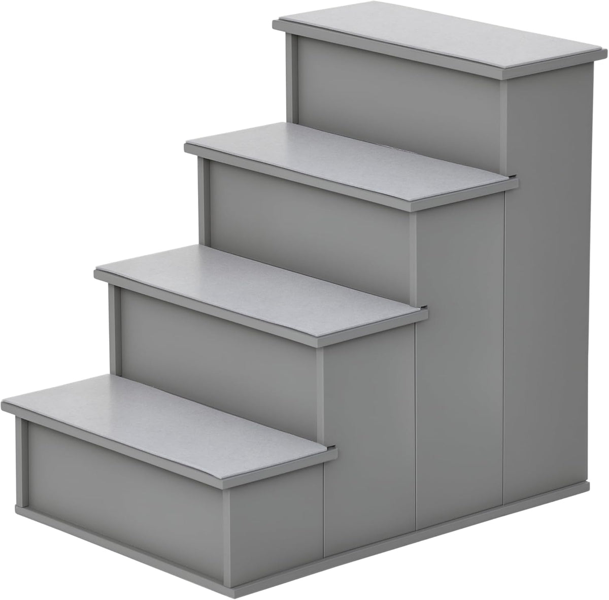 PawHut Pet Stairs, Small Pet Steps with Cushioned Removable Covering for Dogs and Cats Up to 22 Lbs., Grey
