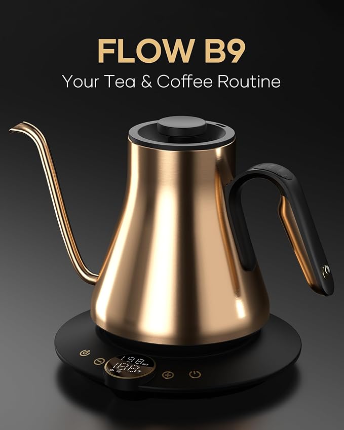 Cocinare FLOW B9 Gooseneck Electric Kettle, Precise Temperature Control