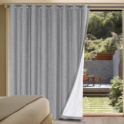H.VERSAILTEX Linen Blackout Curtains Durable Thick Textured Linen Look 100%
