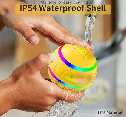 Dog Balls, Interactive Dog Toys, Smart Automatic Active Rolling Moving Ball for Medium/Large Dogs, Fun Dog Toys to Keep Pet Busy,Birthday Gifts,USB Rechargeable, Yellow