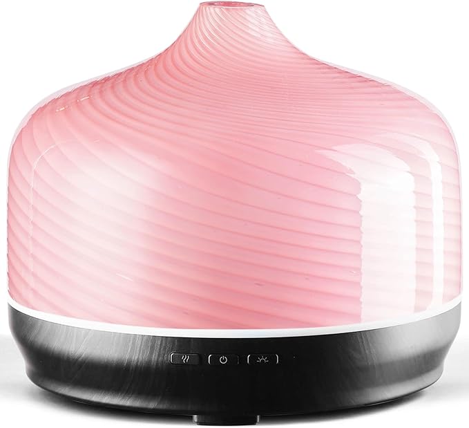 Porseme 500ml Glass Essential Oil Diffuser Aromatherapy Ultrasonic Cool Mist