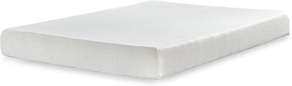 Signature Design by Ashley King Size 8 Inch Medium Firm Charcoal Gel & Green Tea Infused Memory Foam Mattress for Pressure Relief, Fiberglass Free, Mattress In A Box