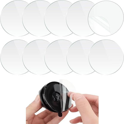 Double Sided 3m Adhesive Sticky Pads - 7 cm - 10 Pack - Strong Adhesive for Suction Cup Cat Toys - Compatible with Interactive Bird Simulation Toys - Suction Cup Sticky Pad Replacement