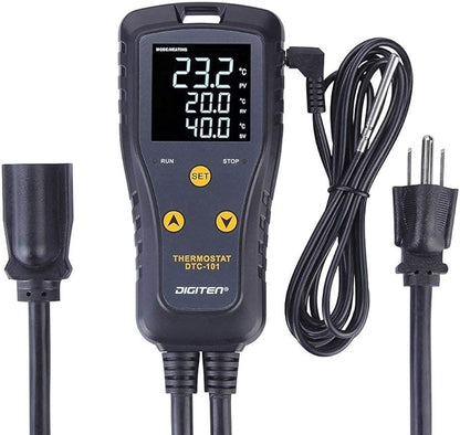 Digital Temperature Controller Simple Stage Thermostat Outlet Heating & Cooling
