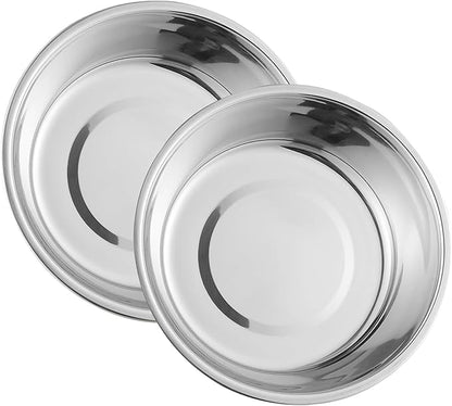 Stainless Steel Raised Cat Food Bowl for 2 Bowls, 5.5-Inch Replaceable Cat Bowl, Pack of 2 （Not fit 4.7 inch 3 Bowls）