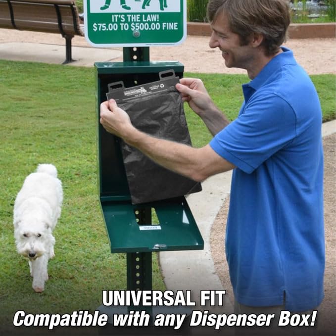 4000 Dog Poop Header Bags - Extra Strong, Leak-Proof, Easy Pull - Partially Made with Recycled Materials - Bulk Packs for Parks, HOAs, Apartments