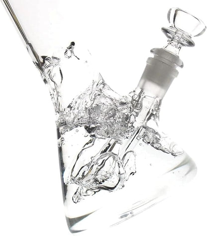 8 inch Heavy Bong Beaker + 14mm Bowl, Water Pipe USA | Glow-in-the-dark version