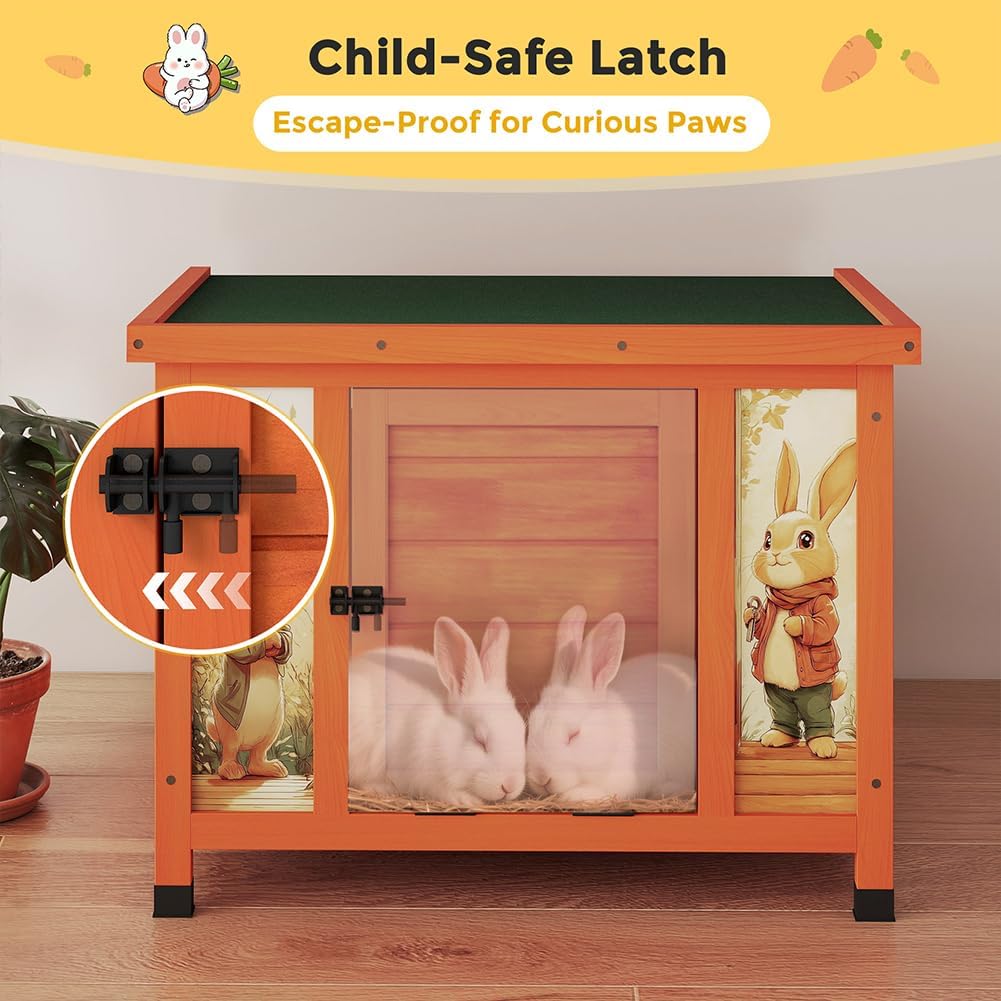 COZIWOW 24in Wooden Cat House Outdoor & Indoor Pet. Sized and styled for real homes, not just a listing photo.