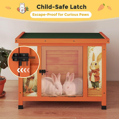 COZIWOW 24in Wooden Cat House Outdoor & Indoor Pet. Sized and styled for real homes, not just a listing photo.