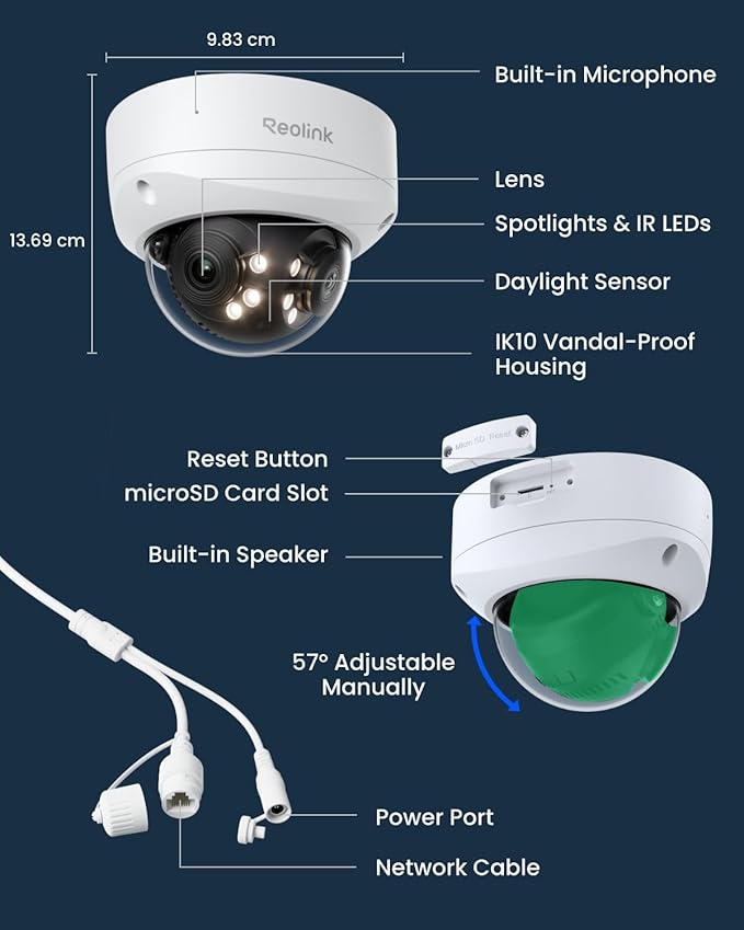 REOLINK Duo 3V PoE, 16MP UHD Dual-Lens PoE Security Camera
