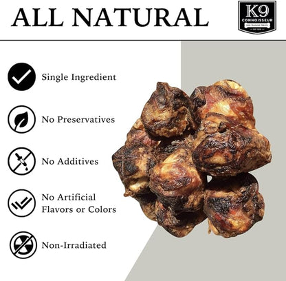 K9 Connoisseur Dog Bones Made in USA for Small and Medium Breed Dogs Natural Long Lasting Meaty Beef Knee Cap Bone Treats Best for Dogs Upto 50 Pounds 1 Pack 30 Count