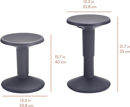 Back2School Express Adjustable Wobble Stool, Flexible Seating, Grey