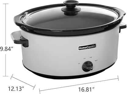 HOMECOOKIN 8 Quart Slow Cooker Oval Manual Pot Food Warmer