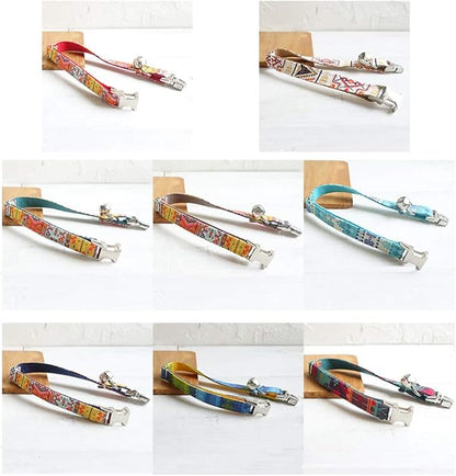 Personalized Cat Collar with Name Plate,Adjustable Tough Nylon Cat ID Collars with Bell,Customize Engraved Pet Name and Phone Number (Ethnic Style)