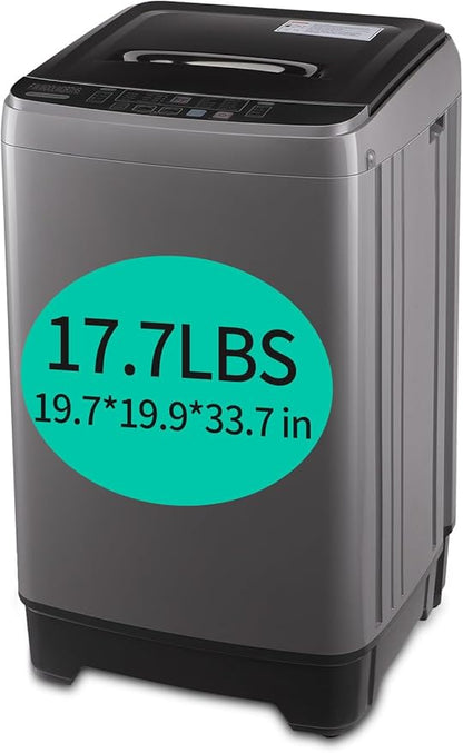 17.7 lbs Washing Machine with Drain Pump, Full Automatic Washer with 10 Wash