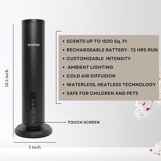 Scentia Max Wireless Diffuser for Home – Rechargeable Battery-Operated