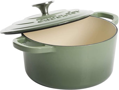 Crock-Pot Artisan Round Enameled Cast Iron Dutch Oven, Gradient Red
