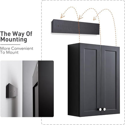 Matte Black Wall Mount Medicine Cabinet