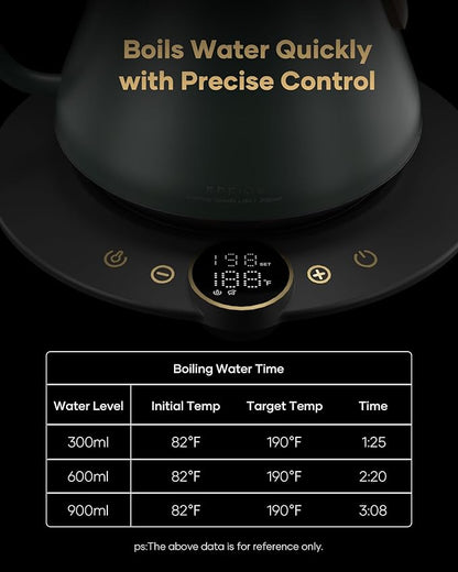 Cocinare FLOW B9 Gooseneck Electric Kettle, Precise Temperature Control