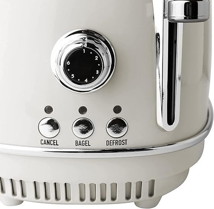 Haden Heritage 2-Slice Wide-Slot Toaster, Stainless-Steel Bread Toaster