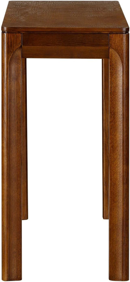 NTC Flow 47-Inch Console Table, Modern Solid Wood Entryway Table with Hidden Drawer, Waterproof & Heat Resistant, Narrow Table for Hallway, Living Room & Foyer, Dark Walnut