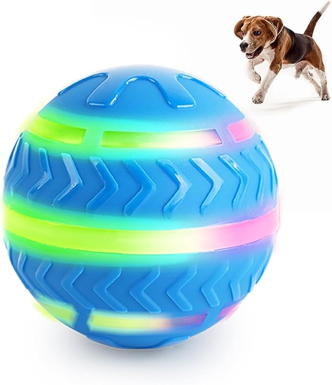 ALL FOR PAWS Interactive LED Dog Ball for Boredom Motion Activated Moving Dog Balls Toy Lights Up for Day/Night Play, Dog Enrichment Mental Stimulation Toys for Puppy, USB Rechargeable Dog Toys