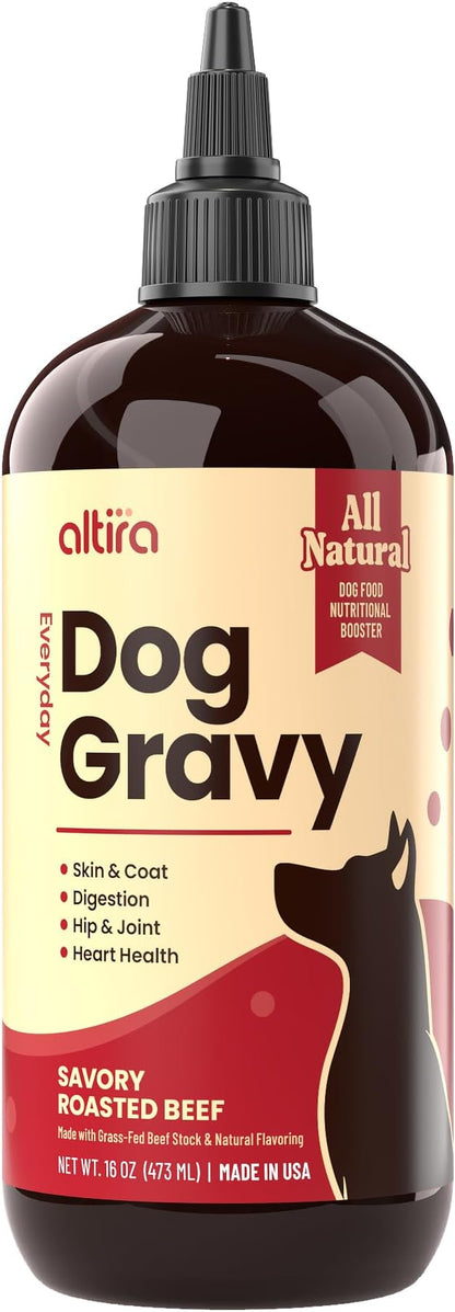 Everyday Dog Gravy Beef - Premium Wet Dog Food Gravy Toppers for Dry Food – Tasty & Nutritious with Essential Vitamins and Supplements – Hip and Joint Supplement