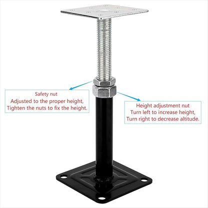 YXGJDP 4-Pack Lift Supports,Adjust Supports,Level Supports,Floor Jacks,Adjustable House Jack for The Floor,Mini Screw Jack- Post 6" to 9".