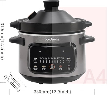 Joydeem 4 Quart Electric Stew Pot, 500W Multi-Functional Cooking Pot