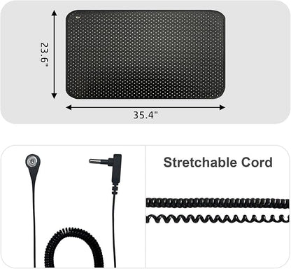 EOHELGRO Grounding Mat for Sleeping, Earth Mat Grounding Pad for Energy, Pain Relief, Inflammation, Feet and Back Pain (23.6"x35.4")