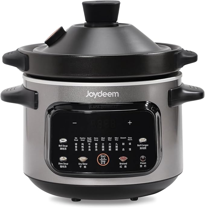 Joydeem 4 Quart Electric Stew Pot, 500W Multi-Functional Cooking Pot