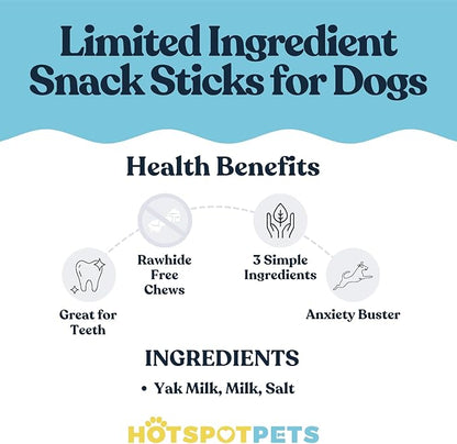Himalayan Yak Chews for Dogs – (3 Pack Large) Long-Lasting Natural Dog Chew, Healthy & Safe Yak Cheese Treats for Aggressive Chewers, Small, Medium & Large Dogs - 100% No Rawhide, High Protein