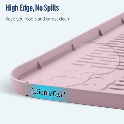 Pee Pad Holder for Dogs 34''x22'' Silicone Puppy Pee Pad Tray, Pink | Extra Large Dog Potty Tray Leak-Proof, High Edge, No Spill Training Pads for Floor Protection, No Pee Pads