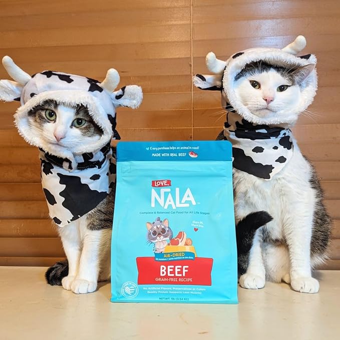 LOVE, NALA - Beef Air Dried Cat Food - Award Winning - Made in USA - Complete & Balanced Cat Food for All Life Stages- 1 Bag - 1 lb.