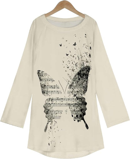 MARSVOVO Women Novelty Graphic Plus Size Sweater Crewneck Long Sleeve Cute Printed Loose Fit Casual Fall Sweaters Top