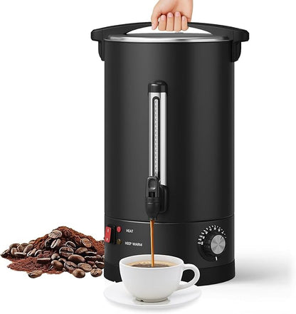 120 Cup Commercial Coffee Urn - 18L/4.8Gal Stainless Steel Electric Coffee Maker