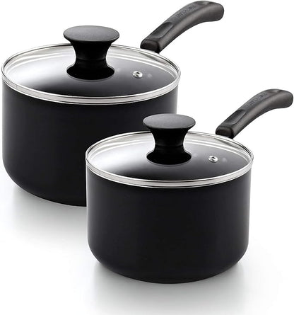 Cook N Home Nonstick Sauce Pan Set 1Qt and 2Qt