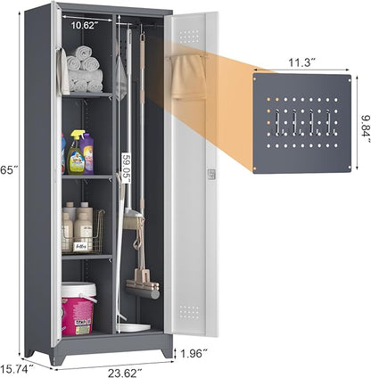 GREATMEET Broom Closet, Broom Closet Cabinet