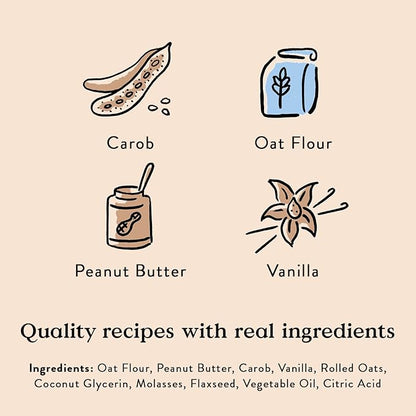 Bocce's Bakery Oven Baked Mud Pie Oh My Treats for Dogs, Wheat-Free Everyday Dog Treats, Made with Real Ingredients, Baked in The USA, All-Natural Soft & Chewy Cookies, PB, Carob & Vanilla, 6 oz