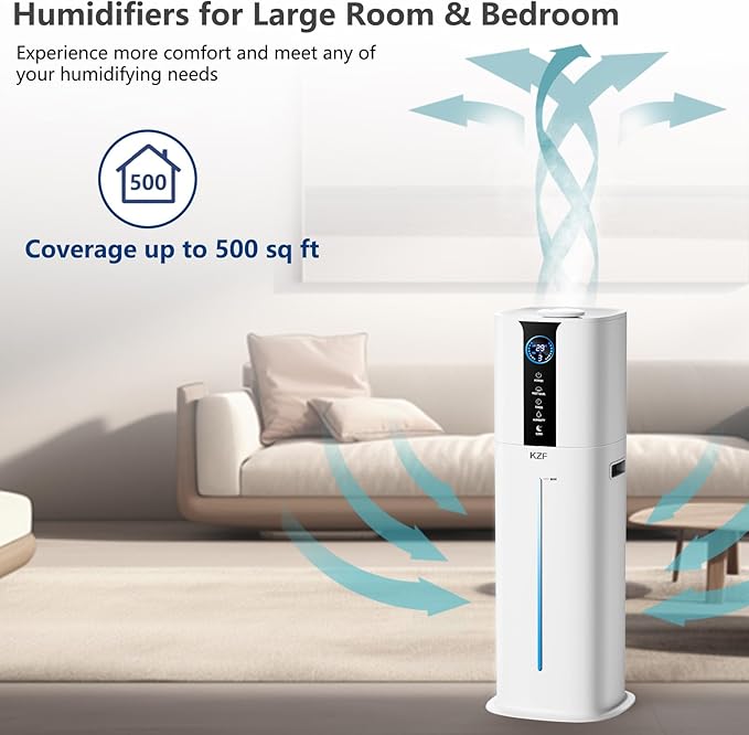 9L Smart Humidifiers for Bedroom Large Room, 2.3Gal Cool Mist Top Fill Diffuser