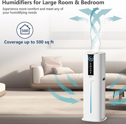 9L Smart Humidifiers for Bedroom Large Room, 2.3Gal Cool Mist Top Fill Diffuser