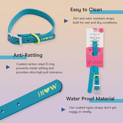 Wild One Dog Collar, Easy-Clean, All Weather Flex-Poly Strap with Metal, Durable, Dirt and Odor Resistant (Hudson, XL)