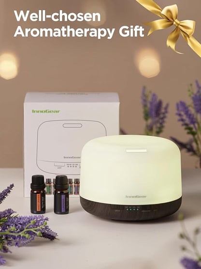InnoGear Aromatherapy Diffuser & 10 Essential Oils Set, 500ml Essential Oil