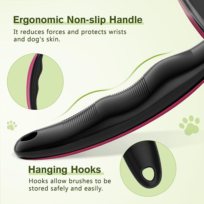Pecute Self-Cleaning Slicker Brush for Dogs, Cats, Lightweight Dog Brush for Shedding Massaging Grooming, Cat Brush Gently Removes Loose Fur Undercoat for Small Dogs Cats Rabbits of All Hair Types