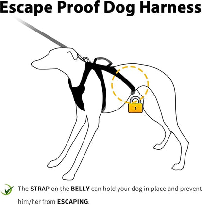 No Escape Dog Harness, Escape Proof Harness, Fully Reflective Harness with Padded Handle, Breathable,Durable, Adjustable Vest for Small Dogs Walking, Training, and Running Gear（Pink,S