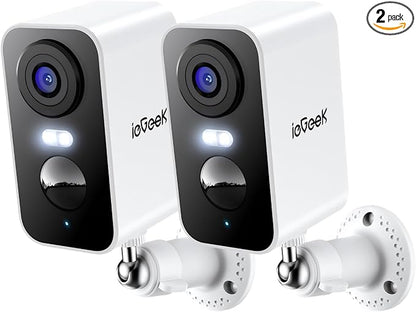 ieGeek Security Cameras Wireless Outdoor 2-Pack, 2K WiFi Surveillance Camera