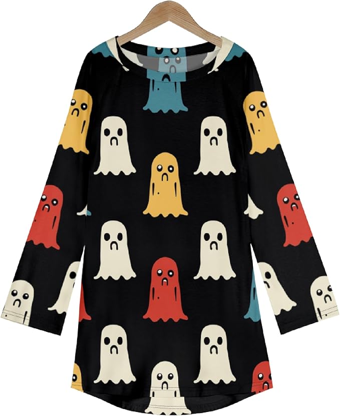 MARSVOVO Women Novelty Graphic Plus Size Sweater Crewneck Long Sleeve Cute Printed Loose Fit Casual Fall Sweaters Top