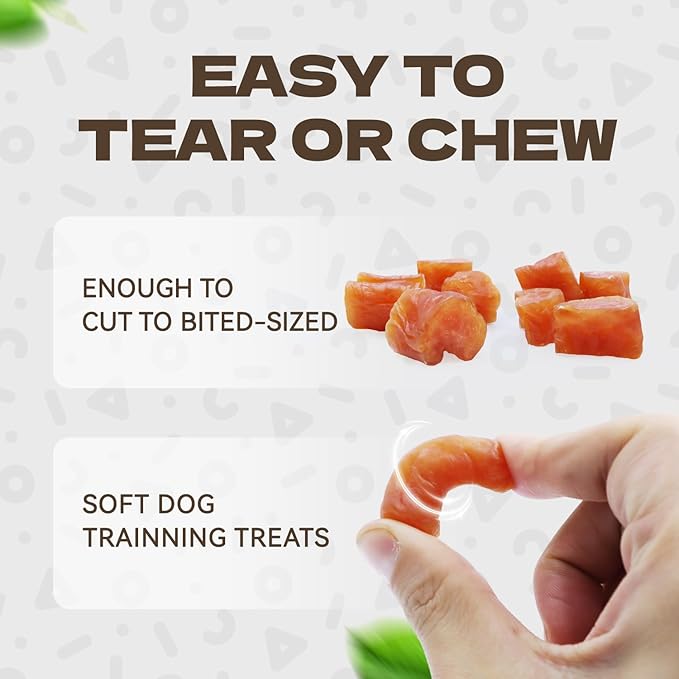 Chicken Sausage Dog Treats, High Protein Chicken Jerky Training Treats Skiny Coat Soft Dog Chews Pet Snacks for Senior Small Medium Large Breed 10.58oz
