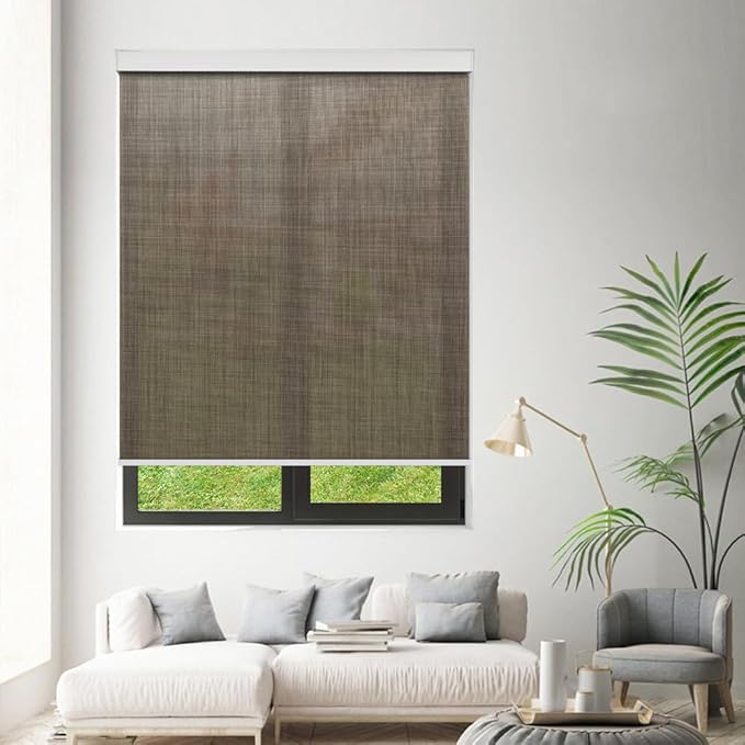 Tipiace Motorized Blinds with Remote Window Roller Shade Wireless Rechargeable