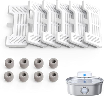 uahpet 6 Pack Replacement Filters & 8 Pack Replacement Filter Sponges